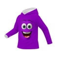 thumbnail image 4 of HAOTAGS Kids Sun Protection Hoodie,Long Sleeve UV Protection Fabric Hooded Design Breathable Stretch Blend Purple 9-10T, 4 of 6