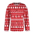 thumbnail image 6 of WTOBBY Women's Fashion Christmas Print Long Sleeve Knitted Cardigan Button Jacket, Festive and Cozy Holiday Sweater with Button Front for Winter Style,Deep Red L, 6 of 6
