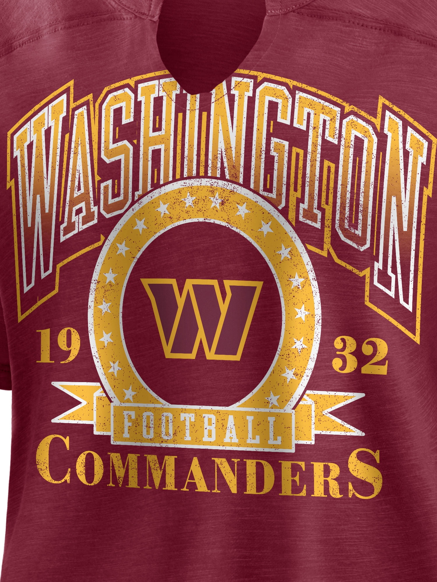 NFL Washington Commanders Women's Cotton Red Short Sleeve T-Shirt