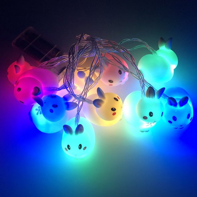 MesaSe PENGXAING Easter Bunny LED String Lights 10 Lights 1.65m USB Charging For Decorative