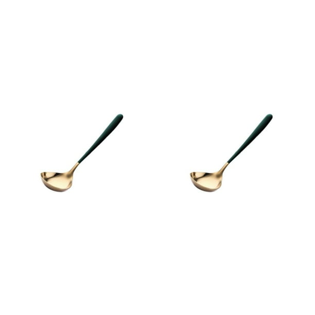 Yuarrent Cuchara para salsa, portátil, sin olor, lisa, plateada, accesorios para cucharón de sopa Type7 NO7
