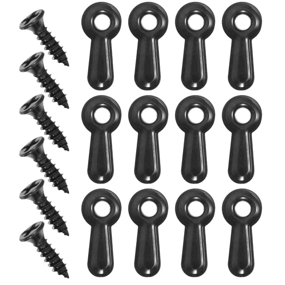 DEEPCRAFF Black Metal Turn Buttons for Picture Frames, 100-Piece Easy Install Hardware Fasteners Set