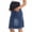 Blue, variant on Amzcrzy Maternity Denim Skirt High Waist Over Belly Support Frayed Hem Stretch Jean Skirts with Pockets Tassel Casual Loose Maternity Skirt