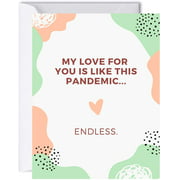 Funny Valentines Day Anniversary Pandemic Card for Boyfriend Girlfriend / Husband Wife / Birthday Greeting Card for Him