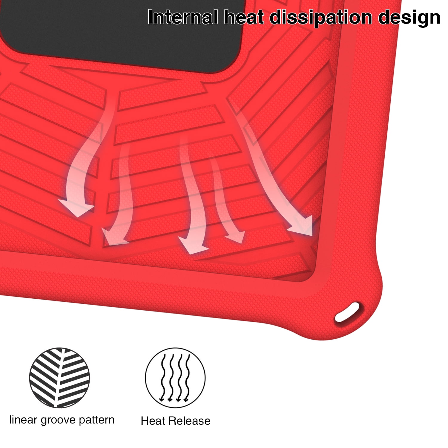 Dteck Rugged Case for Apple iPad (10th generetaion) 10.9-inch 2022, Shockproof Drop Protection Cover with 360 Rotatable Kickstand Shoulder Strap Pencil Holder for 10.9" iPad 10th Gen Case 2022,Red