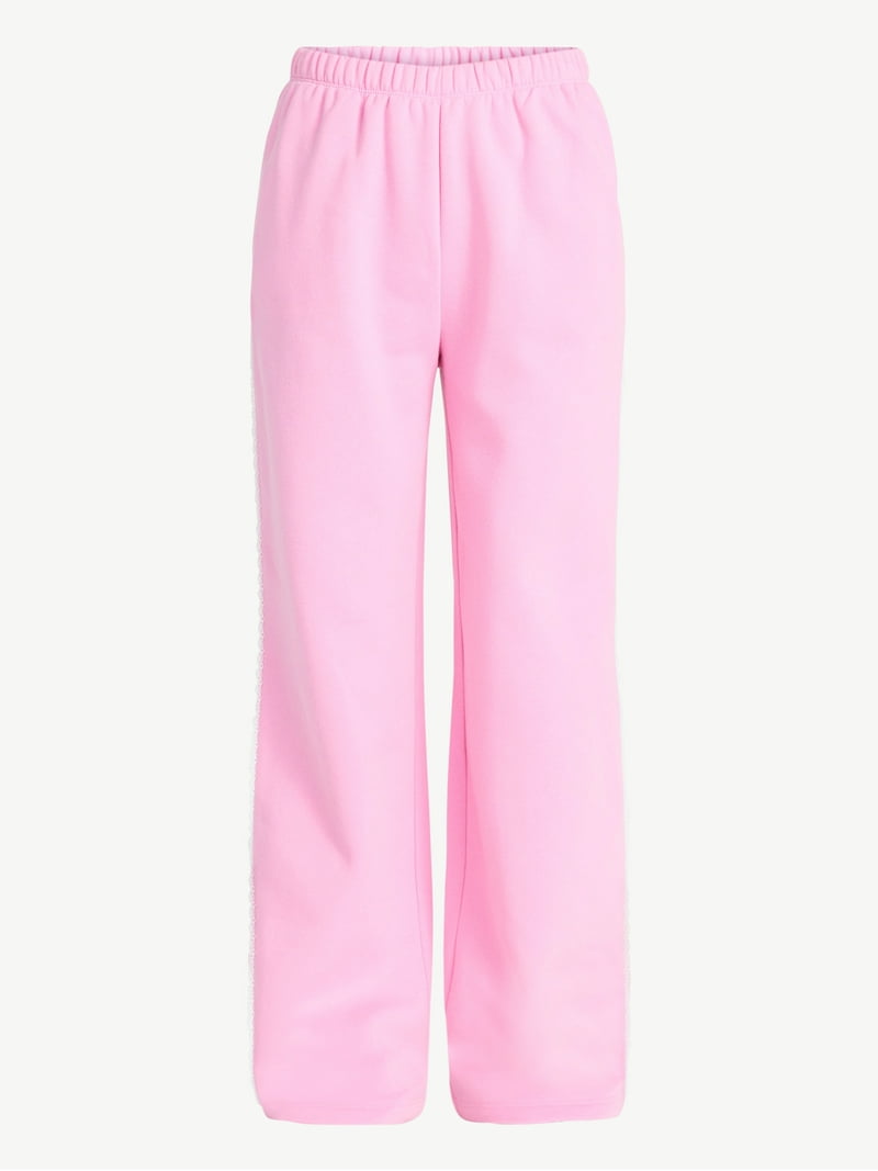 No Boundaries Lace Trim Fleece Pants, 30.5'' Inseam, Women's XXS