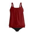 thumbnail image 4 of Ketyyh-chn99 Women Vintage Tummy Control Two Piece Womens Tankini Bathing Suits with Skirt Two Piece Tummy Control Swimsuits Ladies Swimwear for 4XL,, 4 of 4