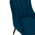 thumbnail image 4 of Manhattan Comfort Chaise de Salle à Manger Moderne en Velours Eda Bleu Nuit - Ensemble de 2, 4 of 4