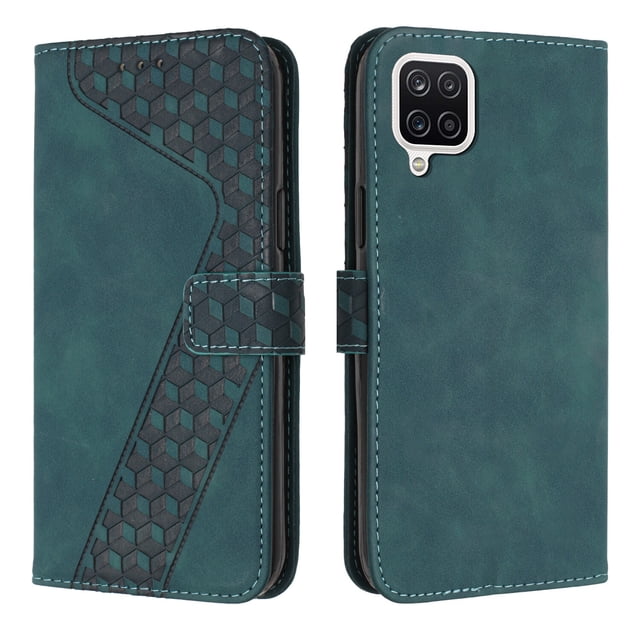 Compatible with Samsung Galaxy A12 Case Wallet Design with Card Slots Magnetic Closure Cover