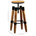 thumbnail image 2 of vidaXL Bar Stools 2 Pcs Solid Mango Wood, 2 of 9