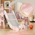 KORIMEFA 4in1 Kids Slide for Toddlers Age 13 Slide and Swing Set