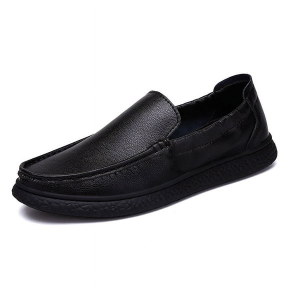 Men's Casual Loafers Slip On Leather Shoes Comfortable Lightweight Driving Shoes Male Moccasins Classic Penny Loafer Flats Boat Shoes Outdoor Walking Shoes