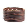 thumbnail image 4 of Brazalete de cuero Sunnimix botón a presión punk casual, 4 of 8