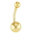 thumbnail image 3 of Gold Basic Belly Ring (PL) 14G (1.6MM) #94 (Gold), 3 of 3