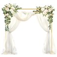 thumbnail image 1 of Soporte para bodas DDMY con forma de arco de globo metálico dorado, 2,5 x 2,5 m, 1 of 7