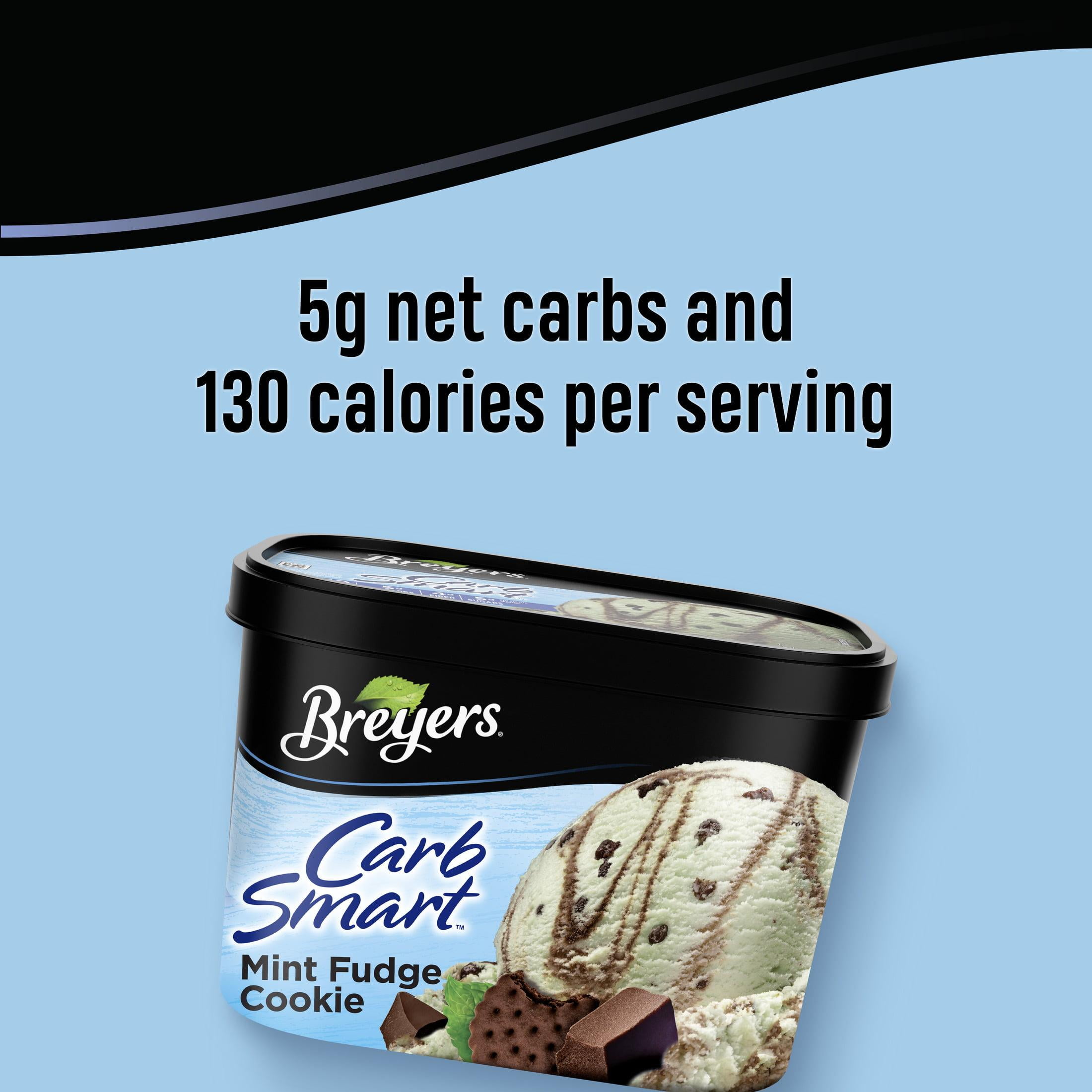Breyers CarbSmart Mint Fudge Cookie Frozen Dessert 100% Grade A Milk & Cream, 48 oz