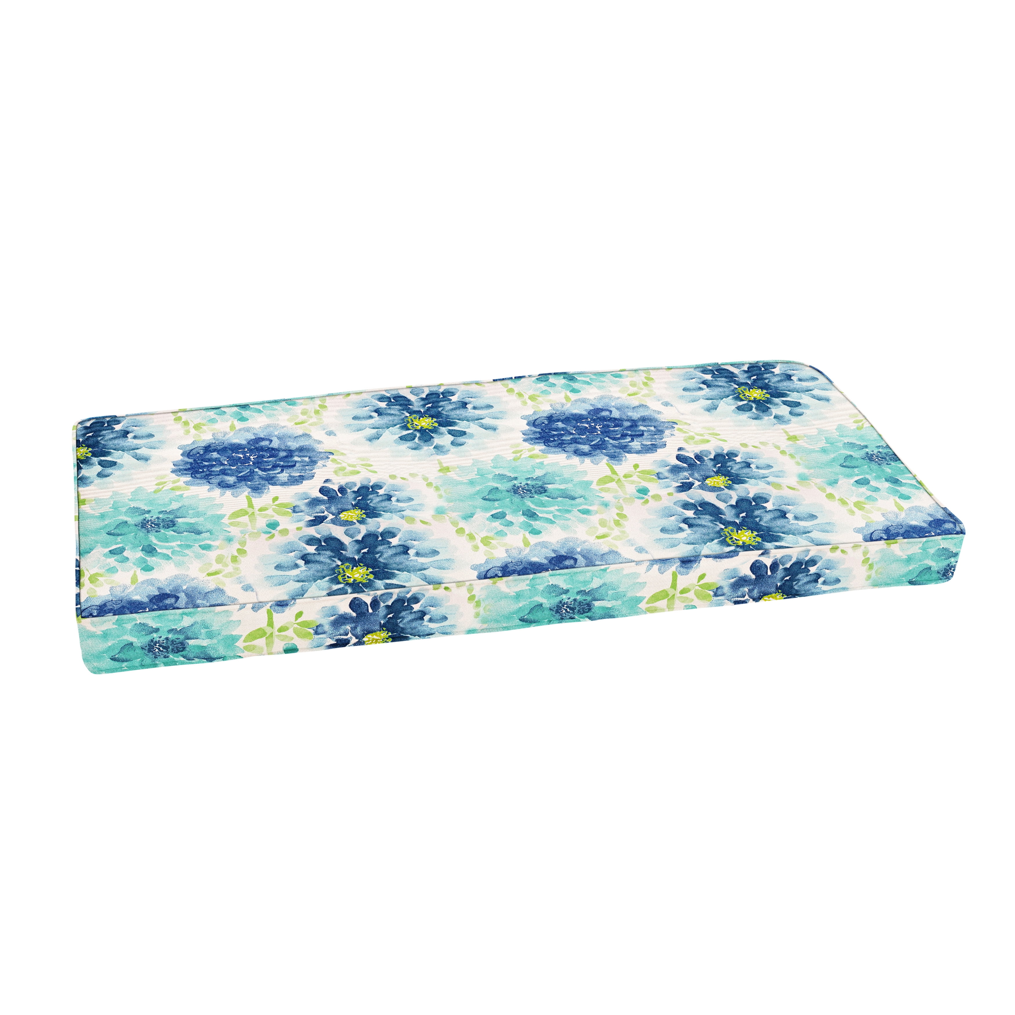 Sorra Home Gardenia Seaglass Outdoor/Indoor Corded Bench Cushion
