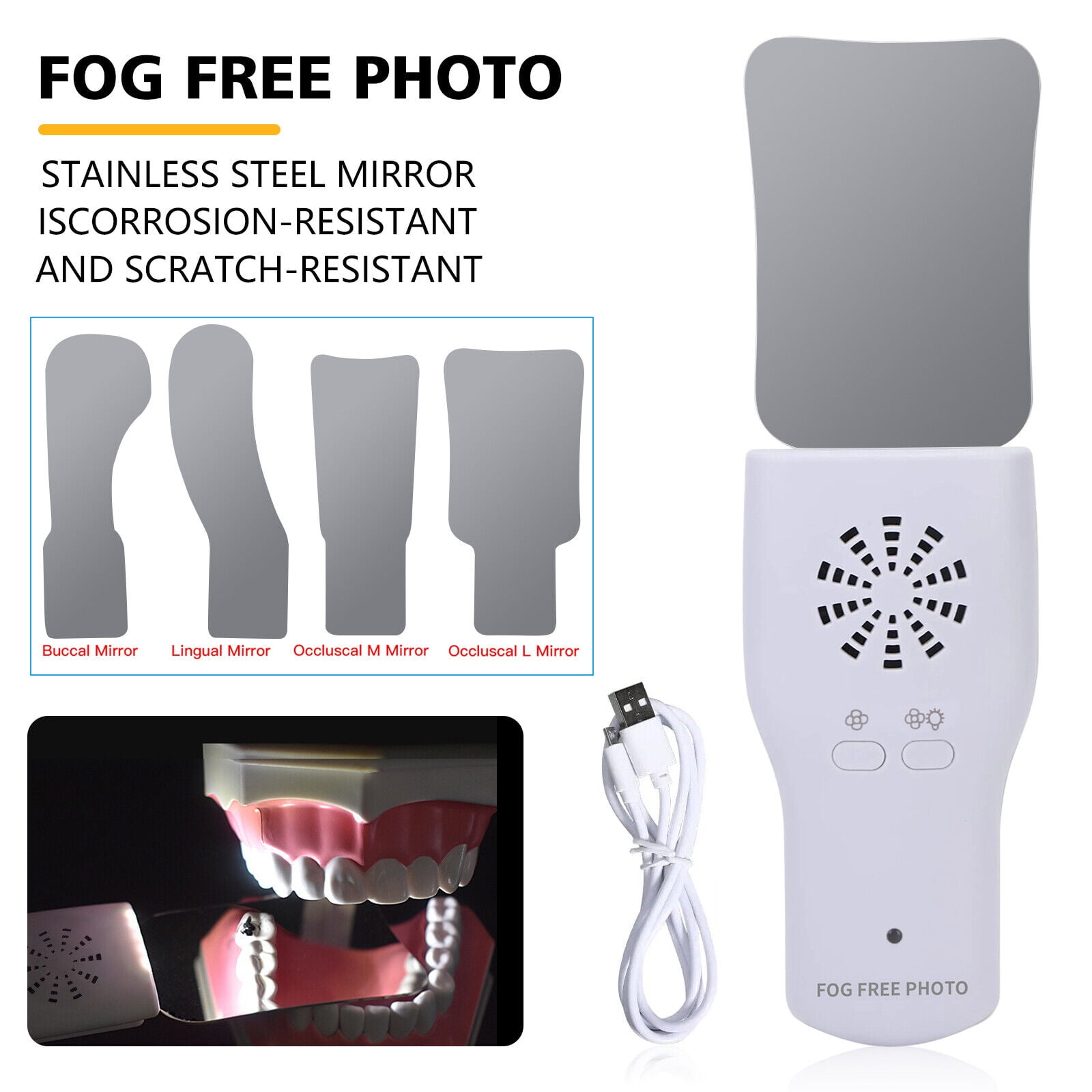 Antifog Dental Mouth Mirror Exam Mirrors Reflectors Orthodontic