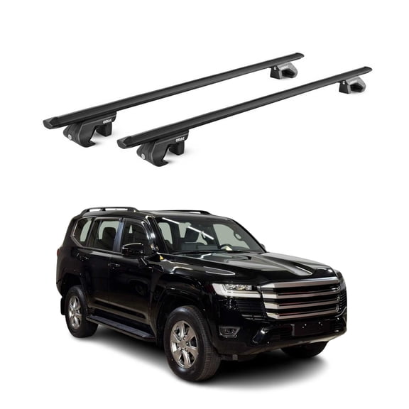 Roof Rack Cross Bar Carrier for Toyota Land Cruiser J250 2024-2026 Alu Black