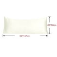thumbnail image 5 of PiccoCasa 1Pc Soft Silky Satin Long Pillowcases for Bedding 20"x54" White, 5 of 7
