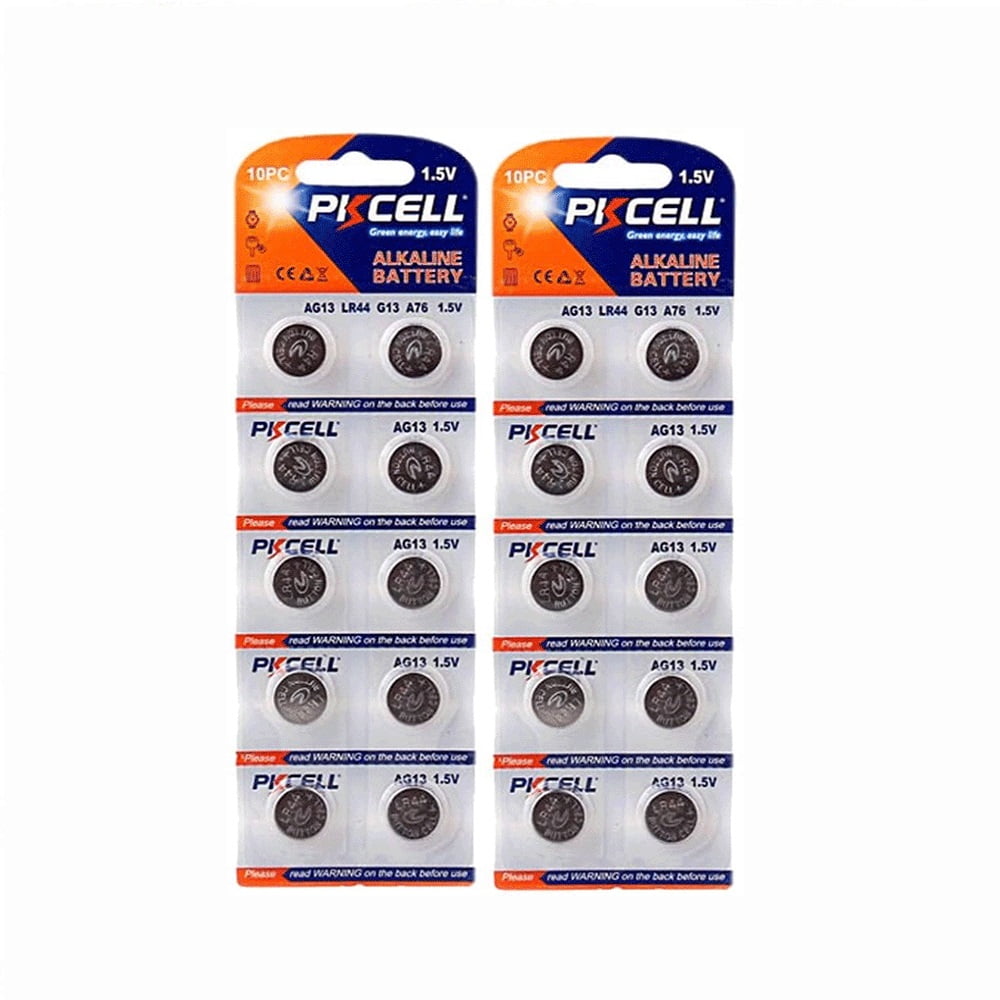 20 Pcs LR44 Button Cell Alkaline Batteries 1.5V Coin Cell AG13 Watch Calculator