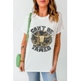 thumbnail image 5 of Women's White Cant Be Tamed Western Steer Head Crew Neck T-Shirt, 5 of 7