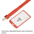 thumbnail image 4 of Uxcell 9.5x5.8cm Vertical Aluminum Badge Holder with Metal Hook Lanyard Red, 4 of 7