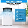 thumbnail image 4 of 12000 BTU Portable Air Conditioner for Bedrooms up to 550 sq.ft,Standing AC Unit with Cooling,Dehumidifier & Fan Modes,Remote Control,24H Timer,Sleep Mode,Includes Installation Kit,Energy Efficient, 4 of 8