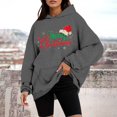 thumbnail image 2 of WEAIXIMIUNG Sweat-Shirt pour Femmes Graphique Chat Sweat-Shirt de Noël pour Femmes Manches Longues Imprimé Lettre Décontracté Motif Mignon Imprimé de Noël Col Rond Pull d'Automne, 2 of 4