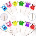 thumbnail image 4 of KeaiBear 30 piezas de decoraciones para cupcakes con monstruos de caricatura, 4 of 7