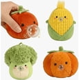 thumbnail image 2 of Plush Vegetable Toy, Squeezy Bubble Blowing Stuffed Pumpkin, 1 Pack Soft Fuzzy Farm Themed 4.0 inch Small Interactive Sensory Play Gift for Kids Toddlers Holiday Party Favors Home Desk Decor, 2 of 7