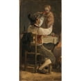 thumbnail image 2 of Wilhelm Marstrand 11x18 Black Ornate Wood Framed Double Matted Museum Art Print Titled - Father's Love (C. 1839), 2 of 5