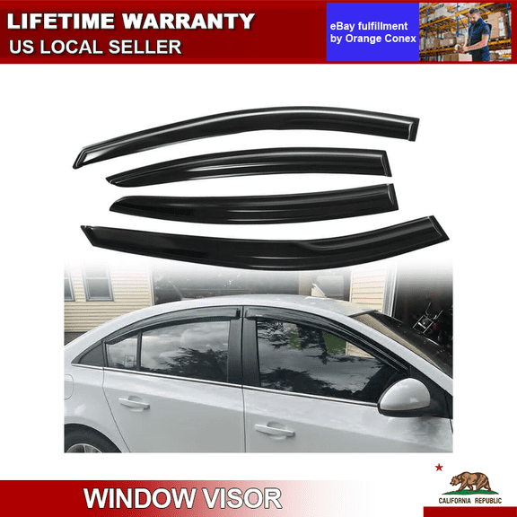 For Chevy Cruze 2011-2015 Windows Rain Guards Visor Wind Deflectors Shades