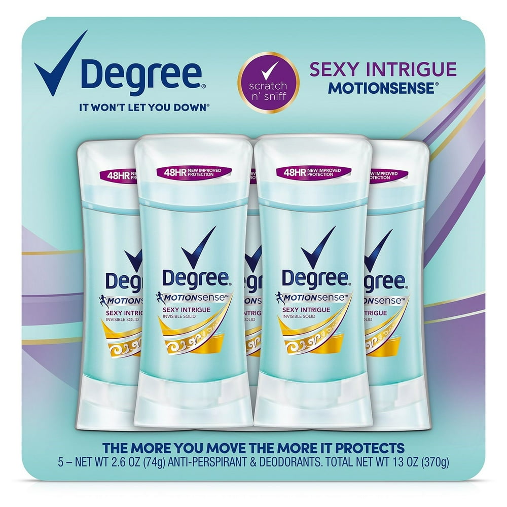 Degree MotionSense Deodorant, Sexy Intrigue, 2.6 Oz, 5 Ct