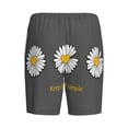 thumbnail image 4 of Rocae Keep Life Simple Daisy Flower for Men's Soft Sleep Pajama Shorts, Waistband and Pockets, 4 of 9