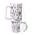 thumbnail image 2 of Pofeuu Lavender Flowers Print 40oz Ice Bully With Handle And Straw Stainless Steel Vacuum Insulated Cup And 2 In 1 Straw Lid, 2 of 8
