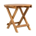 thumbnail image 2 of Christopher Knight Home 17.75" Outdoor Foldable Wood End Table, Portable Space-Saving Side Table, Teak, 2 of 12