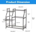 thumbnail image 5 of Lanzxjv Garden Tool Organizer with Lockable Wheels, Heavy-Duty Yard Tools Rack for Garage, Shed, Garden, Utility Stand Rack for Rakes Brooms Shovels, Long-Handled Tools, 5 of 7