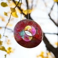 thumbnail image 5 of Topadorn Bird Feeders for Outdoors Hanging Bird Feeder, Wild Bird Seed for Outside Feeders and Garden Decoration Yard for Bird Watchers, Red Glass Mosaic, 9" H, 5 of 8