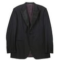 thumbnail image 1 of Trussini Smoking Noir pour Homme à Mini Chevrons avec Revers en Pointe - 38 Court, 1 of 3