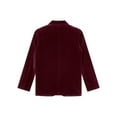 thumbnail image 4 of Eandarui Boys Velvet Sport Blazer Classic Fit Lapel Suit Jacket Single Breasted Outerwear Coat Burgundy 14, 4 of 5