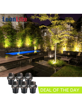 LEONLITE 6 Pack LED Recessed Deck Lights, LED Landscape Lighting, 12V Well Lights Low Voltage, 6W