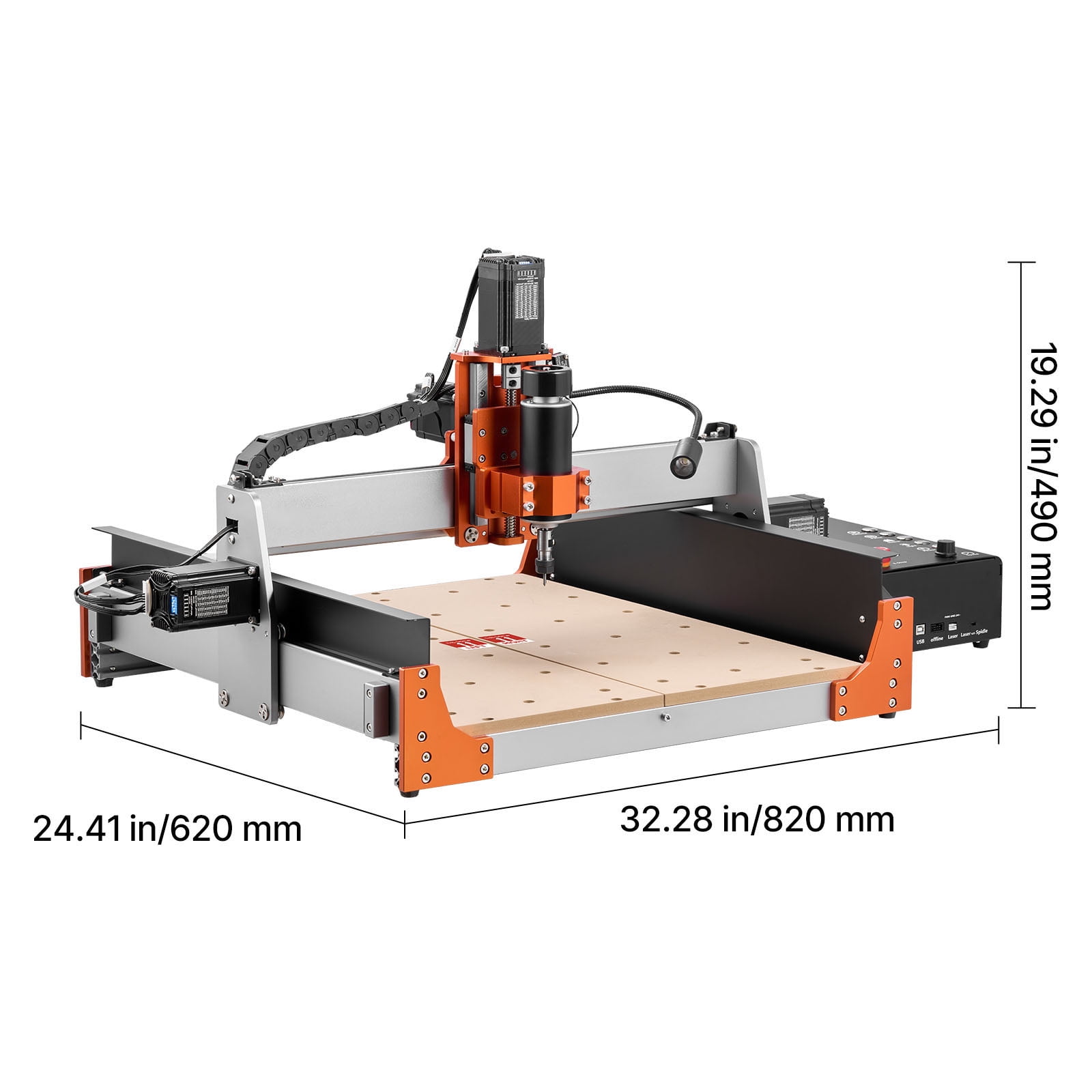 KFFKFF CNC Router Machine CN C4040-SS1, 15.75 x 15.75 x 3.74 in