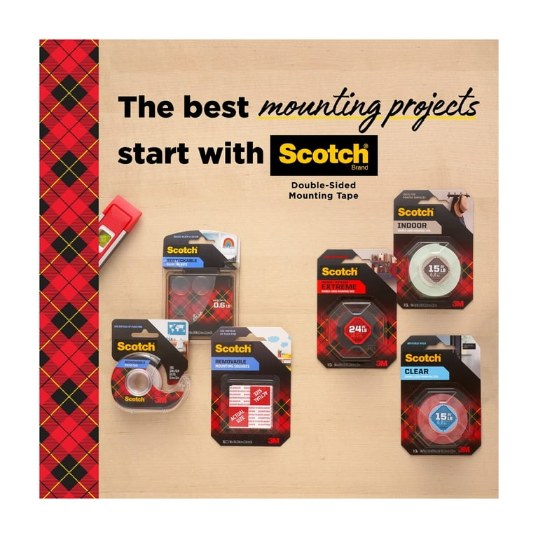 Scotch Restickable Dots, Clear, 7/8 in x 7/8 in, 18 Dots Scotch Restickable Dots, Clear, 7/8 in x 7/8 in, 18 Dots