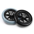 thumbnail image 4 of 6/8Inch Front Castor Wheels Smooth Solid Tire Wheel Wheelchair Replacement Parts G5AB, 4 of 4