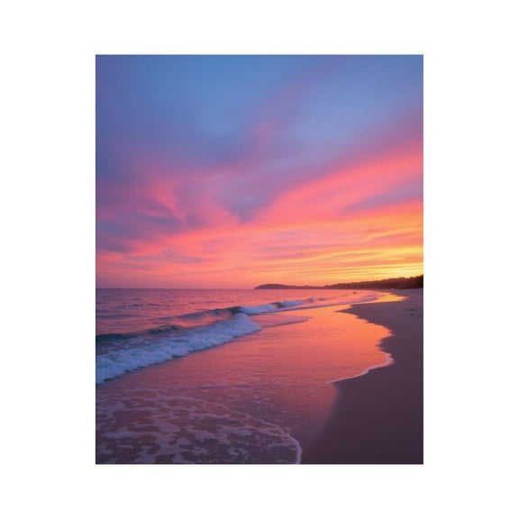 Paint by Numbers Kit for Adults, Sunset Beach Waves Sky Paint by Numbers, Easy Paint by Numbers Kit for Adults Beginner, DIY Adult Paint by Number Kits on Canvas, 12x16in Home Decor