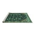 thumbnail image 2 of Ahgly Company Machine Washable Indoor Square Persian Turquoise Blue Traditional Area Rugs, 5' Square, 2 of 4
