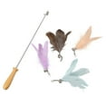 thumbnail image 2 of TIMIFIS Cat Toys Pet Cat Interaction Funny Feather Cat Rods Stick Decompression Long Bell Toy Cat Wand ummer, 2 of 5