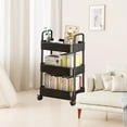 thumbnail image 3 of LAICAIW Storage Rack On Wheels, Rolling Storage Trolley, 3/4 Tier Kitchen Storage Utility Cart, Cart On Wheels, Rolling Storage Cart, Mobile Rolling Trolley On Wheels, Multifunctional Storage Organi, 3 of 7