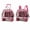 Pink, variant on Transparent Pet Carrier Trolley, PC Material with Ventilation Holes, 3-in-1 Rolling Suitcase for Travel Camping Hiking, Fits Small Pets(Pink)